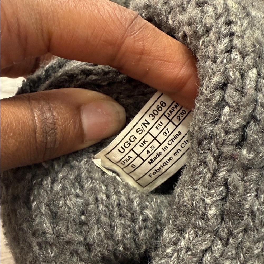 UGG Australia Classic Lattice Cardy Boot Tall Size 6 Women's Color Charcoal Grey - Picture 6 of 6